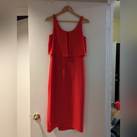 Loft coral summer/cocktail dress - Picture 2 of 4
